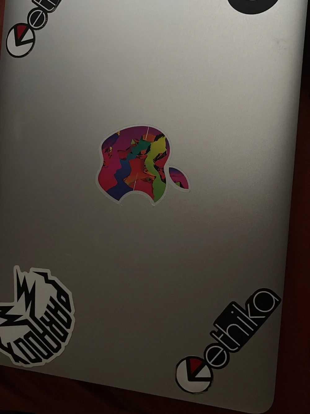 Apple MacBook Air Silver with Purple Gradient Display